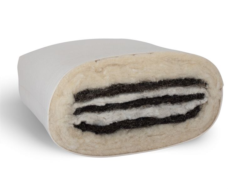 Zen R3+8 - Inhalt und Aufbau der Schichten - Schurwolle, Rosshaar (oder Kokos) und Baumwolle. Höhe ca. 10-12 cm.